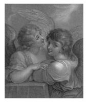 twee engelen, Pietro vedovato, na francisco Vieira ik, 1801 foto