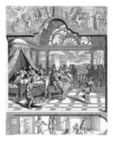 salomé dansen voordat Herodes, pieter tanje, na gerard Hoet i, 1728 foto