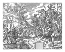 david en abigail, schaden jansz muller, na maarten busje heemskerck, 1564 - 1568 foto
