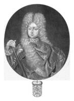 portret van frederick ik, hertog van Saksen-Gotha-Altenburg, pieter schenk i, 1670 - 1713 foto