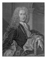portret van jan hartmann degner, Johannes Karnlein, na theodorus caenen, 1741 foto