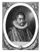 portret van Johann Wolfgang Freymann, dominicus klanten, in of na 1596 foto