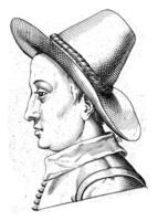 studie hoofd van een Mens met een hoed, bartholomeus willemsz. dolendo, 1589 - 1626 foto