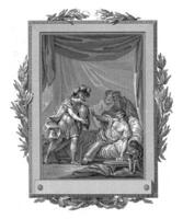 telemachus brengt de as van hippies naar phalantus, jean Baptiste tuinier, na Charles monnet, 1785 foto