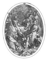 begrafenis van Christus, crispijn busje de passe i, na federico barocci, 1600 foto