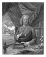 portret van hans kasper arkstee, christen Friedrich fritzsch, 1729 - 1774 foto