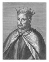 portret van koning alfonso ii van Portugal, cornelis Galle i, in of na 1621 foto