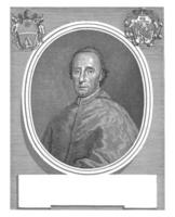 portret van kardinaal gigerto Bartolomeo borromeo, Girolamo rossi ik, na Pietro Nelli, 1717 - 1762 foto
