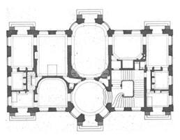 grond verdieping plan, carl albert von lespilliez, na francois de cuvillies sr., 1745 foto