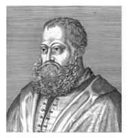 portret van Pietro paolo vergerio, hendrick hondius i, 1599 foto