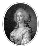 portret van marie-therese louise de savoye-carignano in ovaal foto