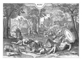 creatie van Adam en vooravond, Johann zadelmaker i, na maerten de vos, 1639 foto