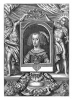portret van Maria anna van Oostenrijk, koningin van Spanje, frederik bouttats de ouderling, 1649 - 1676 foto