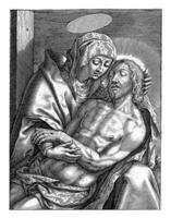 Pieta, hieronymus Wierix, 1563 - voordat 1619 foto