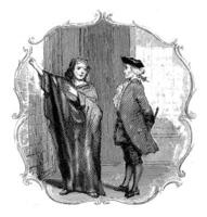 twee figuren in een interieur, willem frederik wehmeyer, 1854 foto