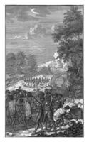ceremonie na de begrafenis van een khoi, jan caspar Philips, 1727 foto