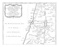 kaart van Palestina, jan busje levens, 1793 foto