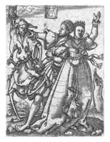 paar met dood, monogrammist ac 16e eeuw, na tobias stotteren, 1562 foto