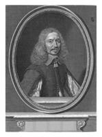 portret van vincent stem, robert nanteuil, na philippe de champagne, 1649 foto