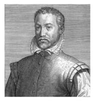 portret van Jakob reyvaert, philips Galle toegeschreven aan naar werkplaats van, 1604 - 1608 foto