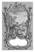 herder en vrouw met kind, carl albert von lespilliez, na francois de cuvillies sr., 1745 foto