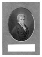 portret van de prediker iml rollen, dirk sluyter, na Hendrik willem Caspari, in of na 1818 foto