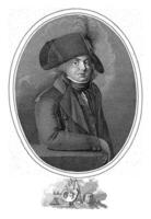 portret van hermanus busje gek, govert kitsen, na gt busje hol berg, 1795 foto