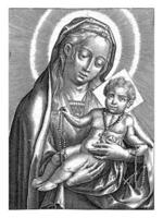 Maria en kind, Michel busje lochom, 1611 - 1647 foto