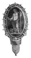 antiek cameo, instelling de tijdperk van Charles v, wijnoogst gravure. foto