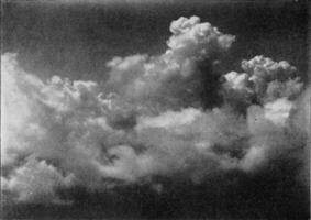 cumulus, wijnoogst gravure. foto