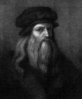 leonardo da vinci, wijnoogst gravure. foto