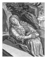 Maria Magdalena wijnoogst schetsen foto