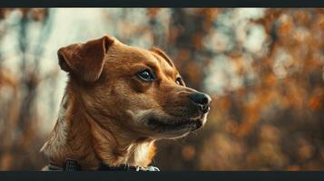 ai gegenereerd hond met een hond halsband professioneel fotografie foto