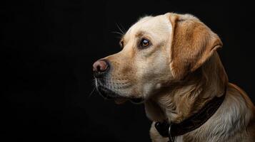 ai gegenereerd hond met een hond halsband professioneel fotografie foto