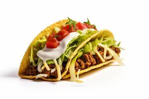 ai gegenereerd taco voedsel detailopname foto
