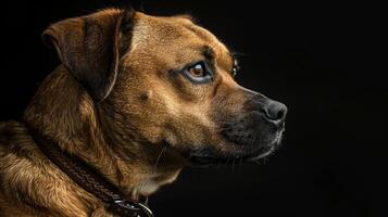 ai gegenereerd hond met een hond halsband professioneel fotografie foto