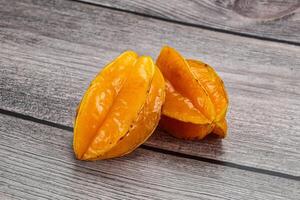 tropisch zoet heerlijk fruit - carambola foto