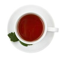 kop van zwart thee. foto