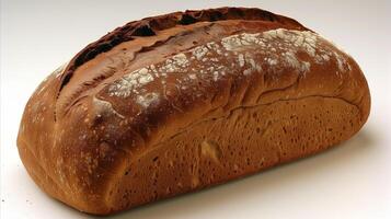ai gegenereerd detailopname van vers gebakken brood Aan een duidelijk achtergrond foto