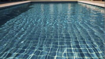 ai gegenereerd zwembad achtergrond, blauw zwembad water, zonnig dag, blauw water achtergrond, blauw water oppervlakte foto