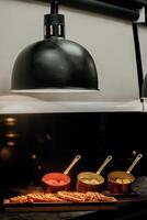 catering buffet restaurant voedsel binnen- - voedsel styling en restaurant maaltijd portie concept foto