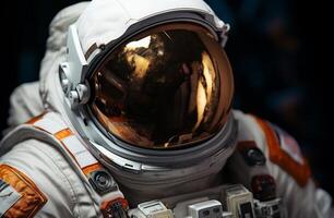 ai gegenereerd astronauten nodig hebben een nieuw kosmonaut kostuum foto