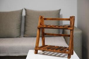 handgemaakt kraft houten plank voor huis foto