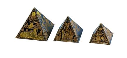 souvenir piramides van Egypte voor achtergrond conceptuele reizen. piramides van Gizeh Egypte, globaal vraagt zich af van de wereld reizen Oppervlakte foto