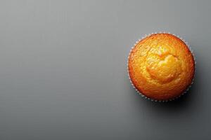 ai gegenereerd vers muffin is geserveerd Bij de keuken tafel professioneel reclame voedsel fotografie foto