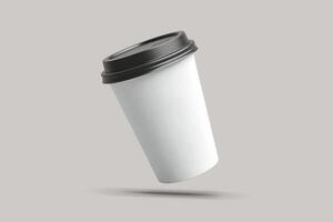 ai gegenereerd drijvend koffie kop mockup foto