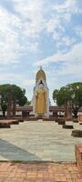 staand Boeddha standbeeld in wat phra si rotan Mahathat tempel foto