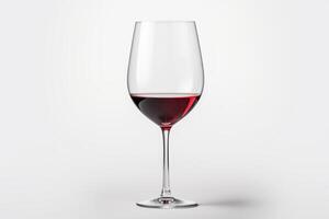 ai gegenereerd geïsoleerd rood wijn glas Aan wit achtergrond foto