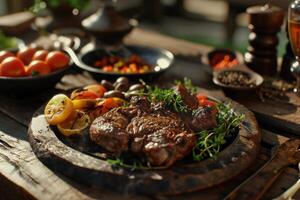 ai gegenereerd zuiden Afrikaanse braai dag vieren traditioneel voedsel en cultuur foto