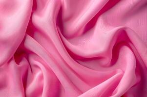 ai gegenereerd roze kleding stof elegantie foto